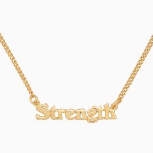 NWOT Ban.do Good Intentions Jewelry Collection Strength Gold Necklace